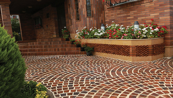 Landscaping with brick design
